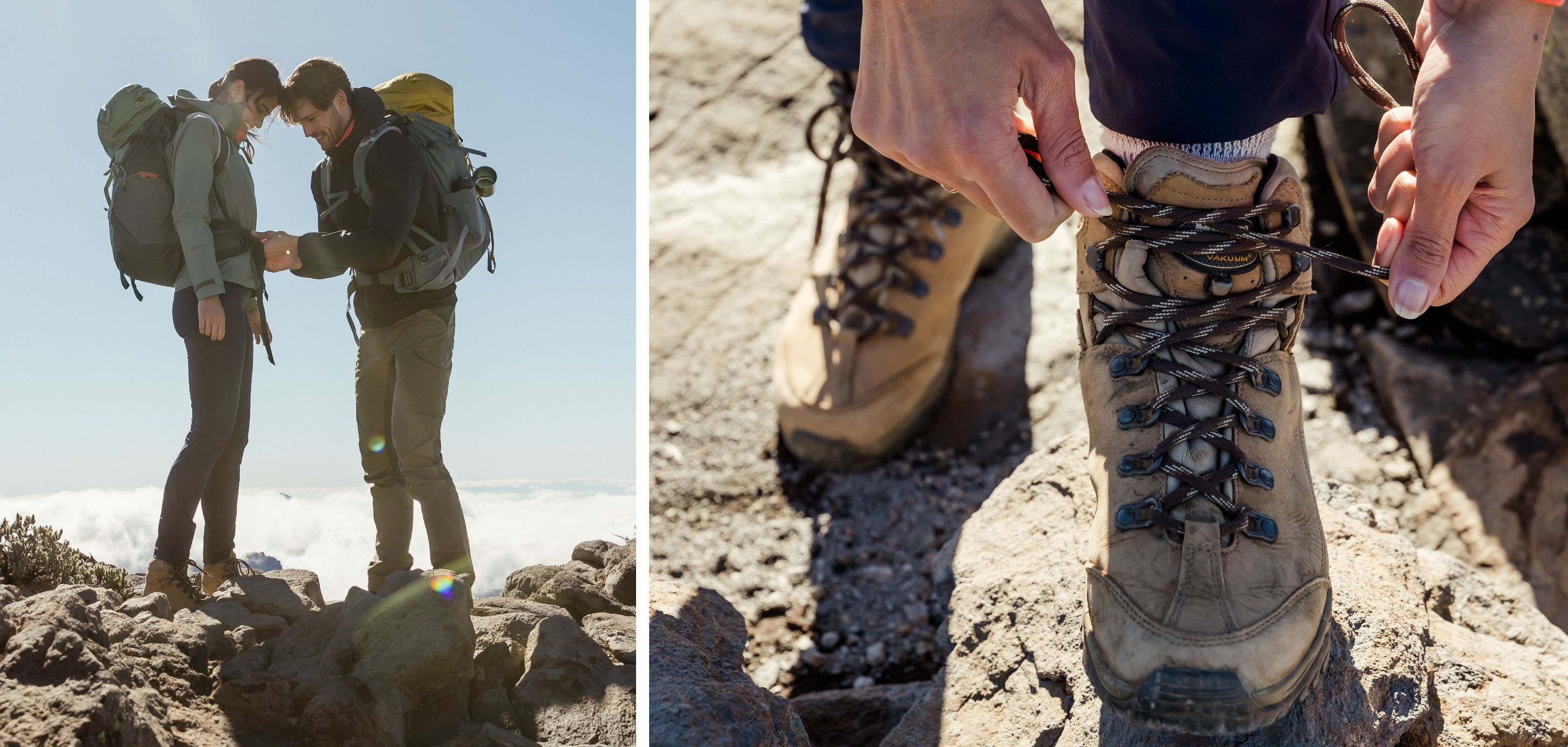 Une femme porte des chaussures plus chères en Gore-Tex 