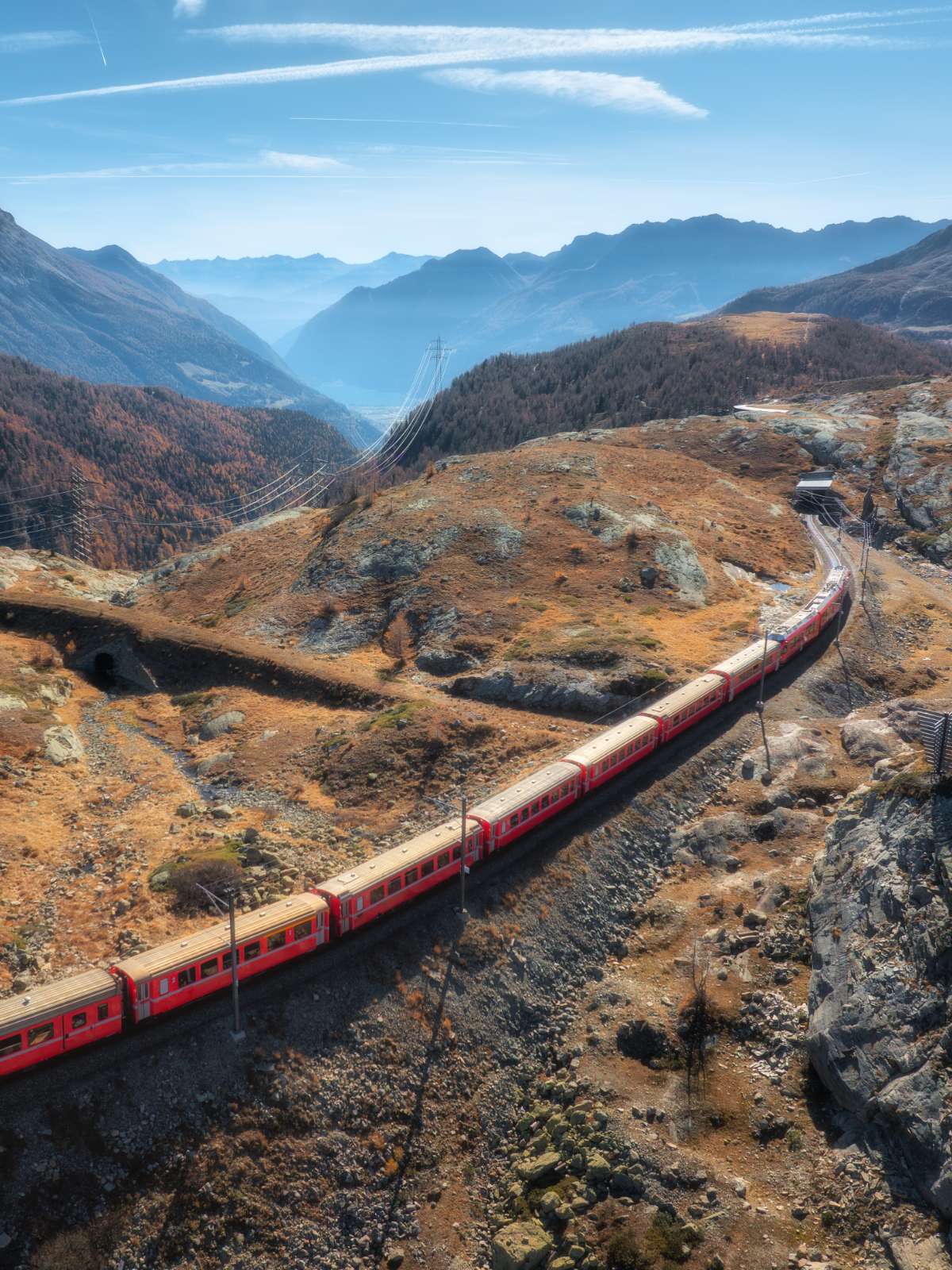 Panorama: de Bernina Express in Zwitserland 